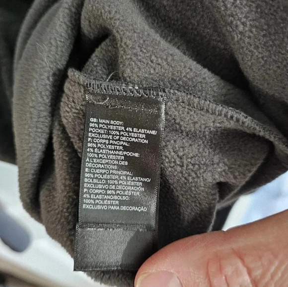 The North Face Medium Charcoal Gray 1/4 Zip Fleece Pullover Minimalist Outdoor - Picture 6 of 6